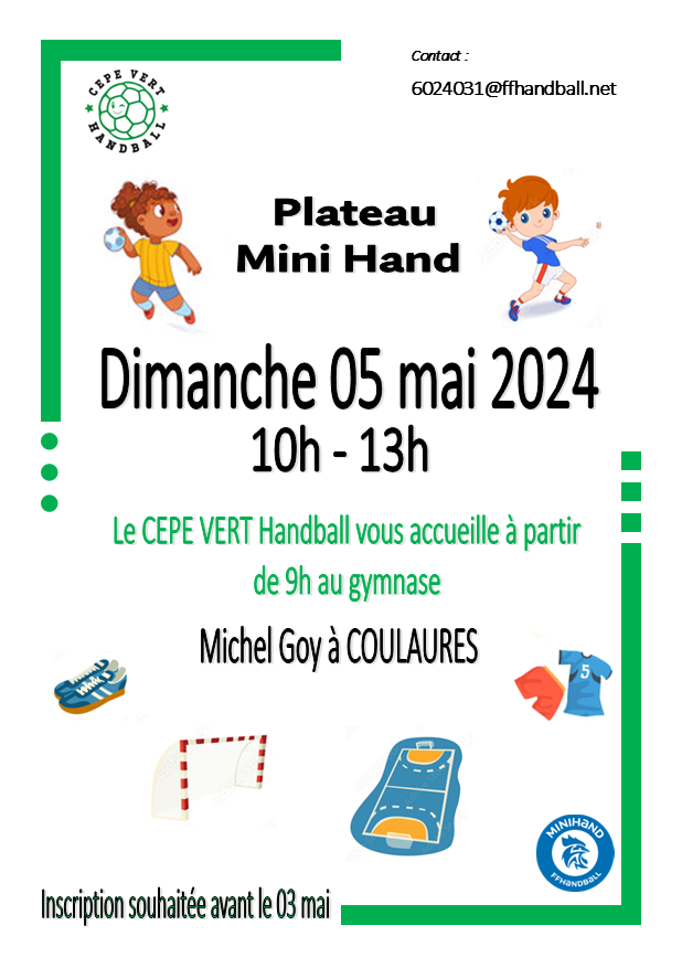 Affiche Plateau minihand 05.05.2024