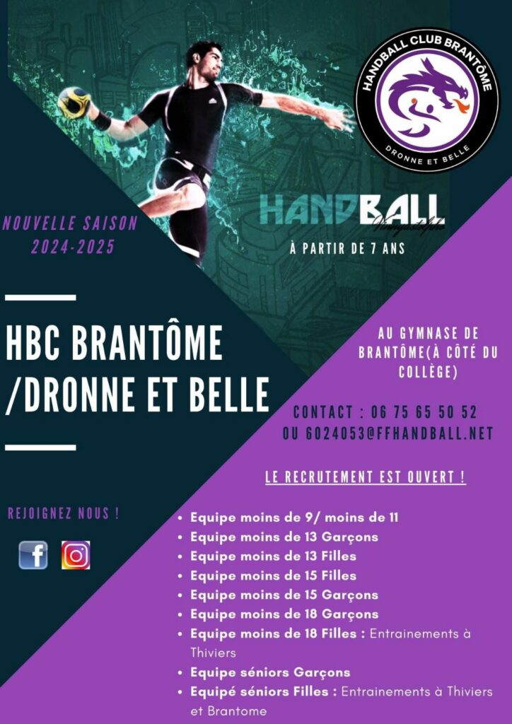 Flyer handball Brantôme